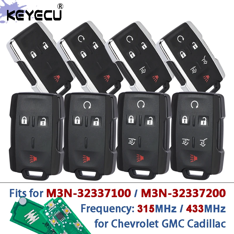 

KEYECU M3N-32337100 M3N-32337200 315 МГц 433 МГц дистанционный брелок для Chevrolet Colorado Silverado Sierra Chevrolet Suburban GMC
