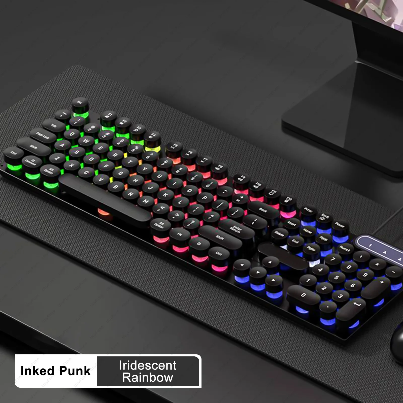 

104 Keys Gaming Keyboard Wired Keyboard Color Matching Backlit Mechanical Feel Computer E-sports Peripherals for Game Laptop PC