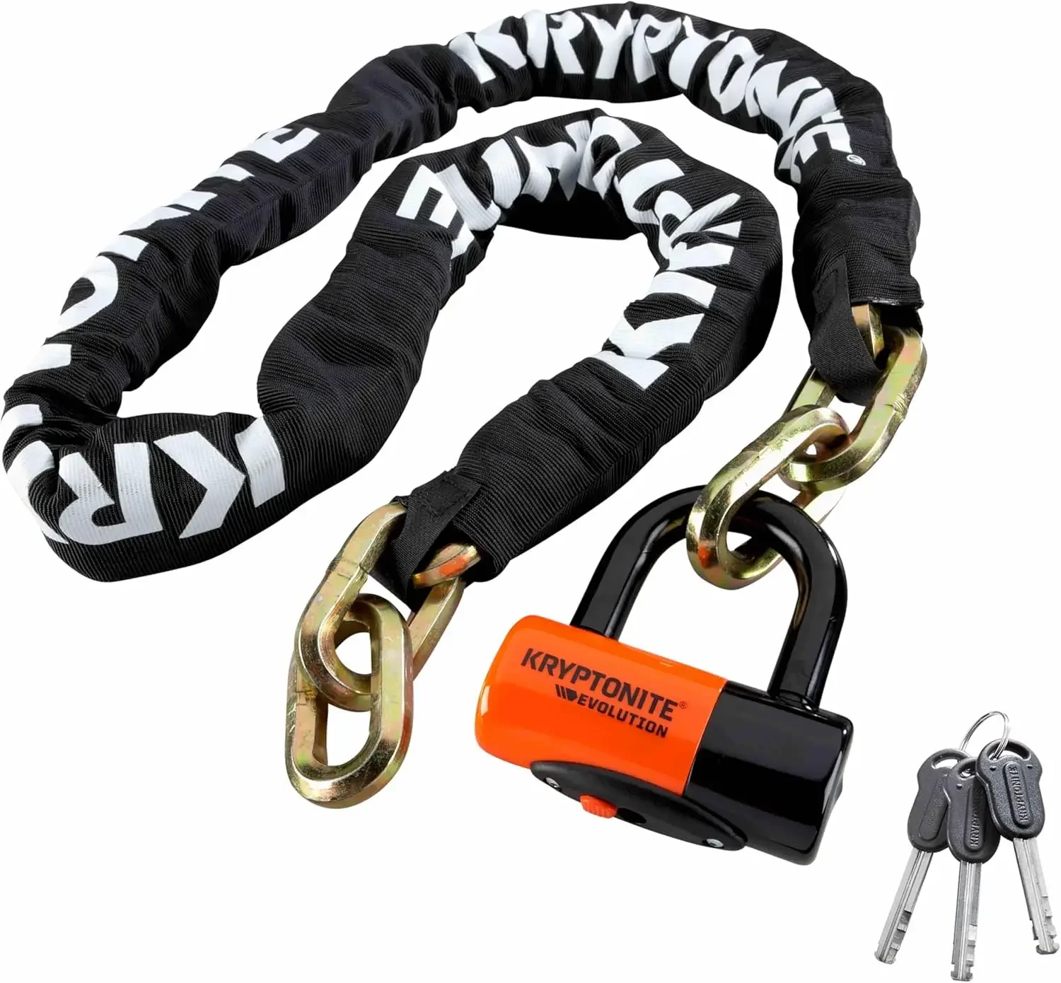 New York 1217 Bike Chain Lock, 5.5 FT Long 12mm Steel Chain Heavy Duty Anti-Theft Bicycle Chain Lock w