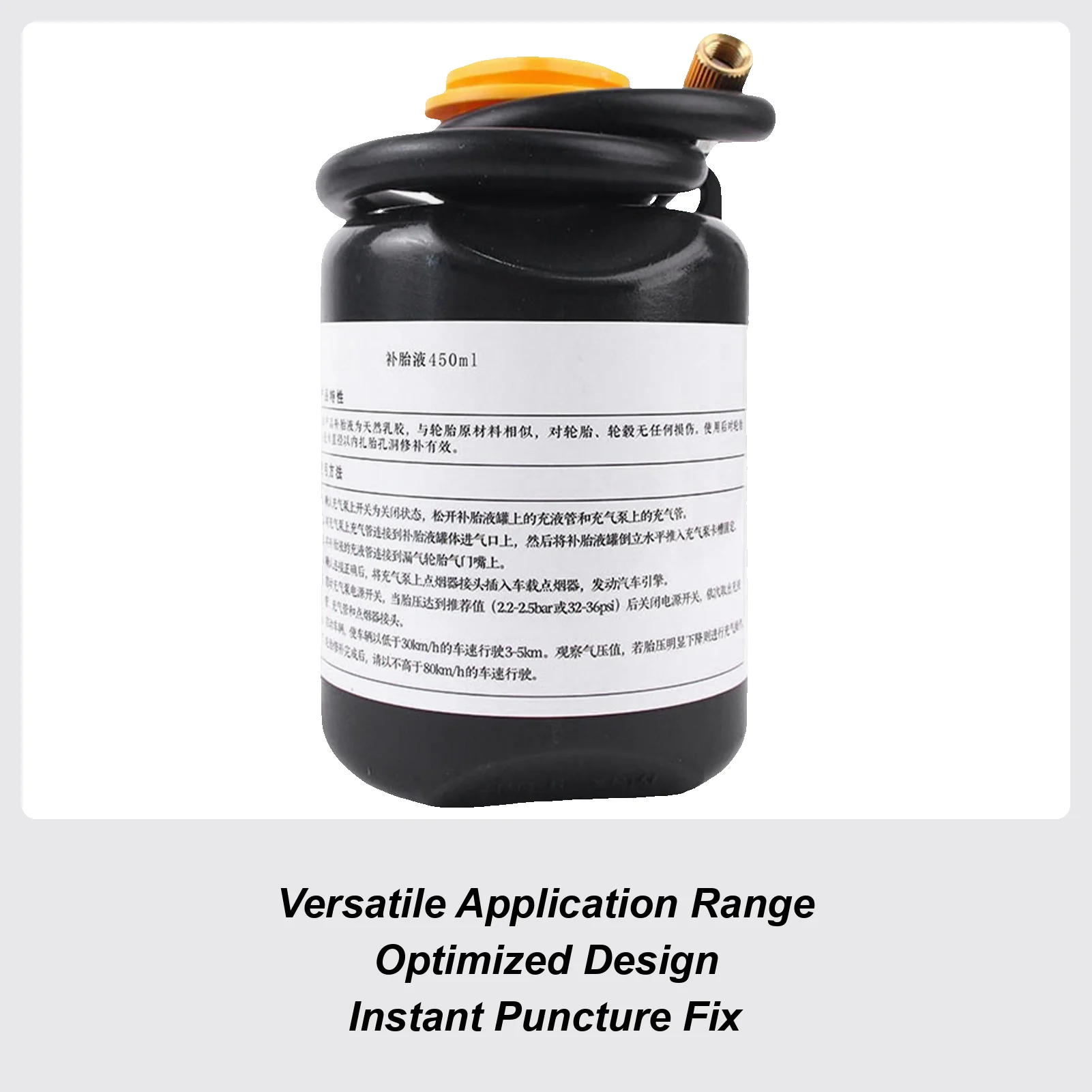 

Car Tire Sealant Tire Repair Sealant 450ml Compound With Pressure Inflator Pump Enhances Mobility Safety For All Weather Ride