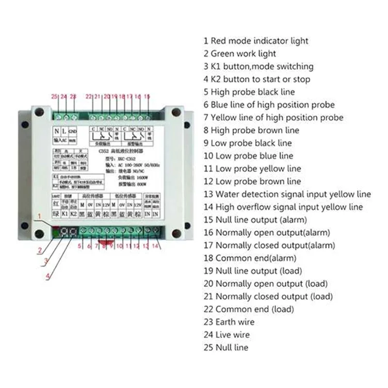 Imagem -06 - Sensor de Nível Líquido sem Contato Controlador de Nível de Água Interruptor do Tanque de Água Xkc-c3523p Sensores