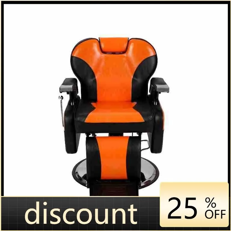 LMM hair salon chair hydraulic lift 360 ° rotation can be reclined hair salon special hair chair