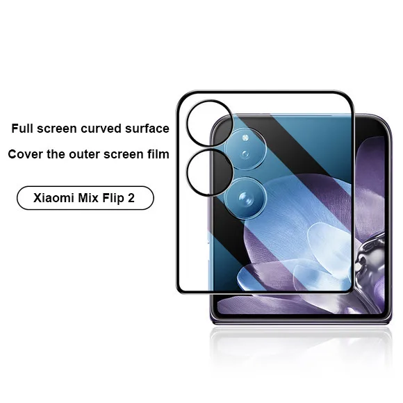 

Закаленное стекло для Xiaomi Mix Flip 2, ультра прозрачное полное покрытие, защитная пленка от царапин и отпечатков пальцев для Xiaomi Mix Flip