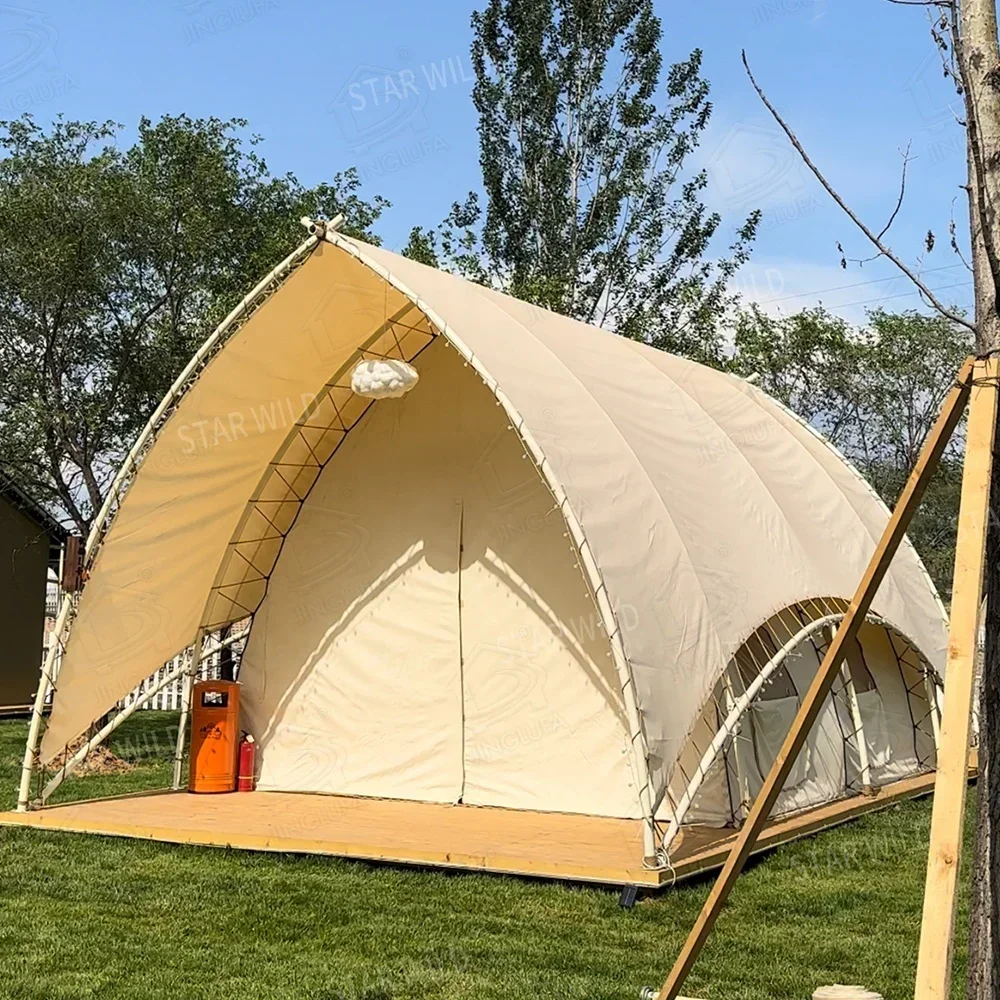 

outdoor waterproof luxury glamping hotel Safari lodge tent with bathroom for camping glamping resort