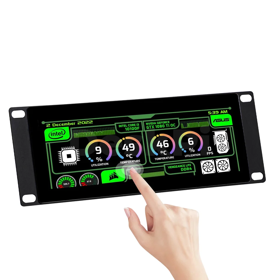 DeskPi 7.84 インチ タッチ スクリーン 1280X400 TFT LCD ディスプレイ