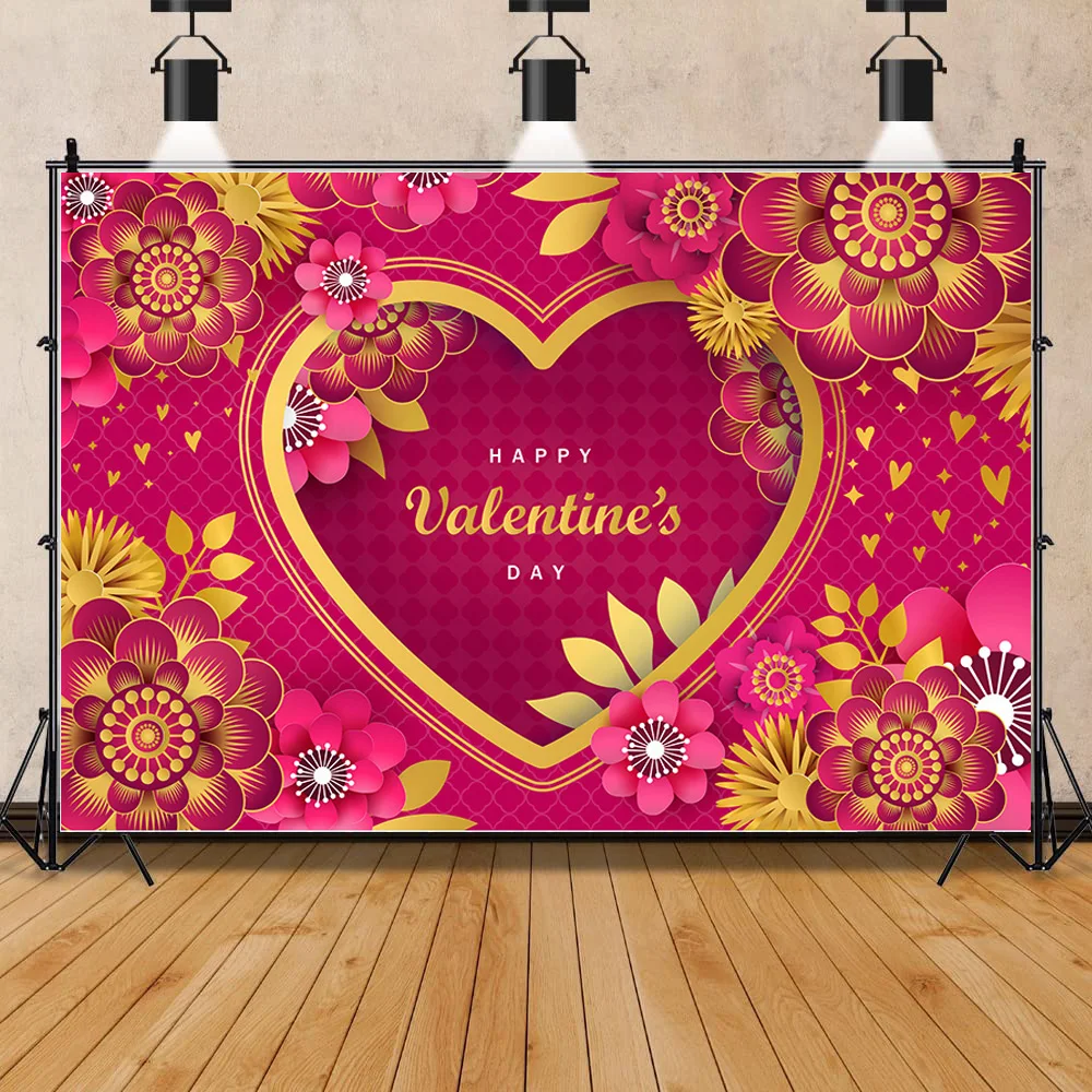 ZHISUXI Red Heart-Shaped Creative Confession Scene Background Valentine's Day Love Photo Studio Photography Backdrops RQ-42