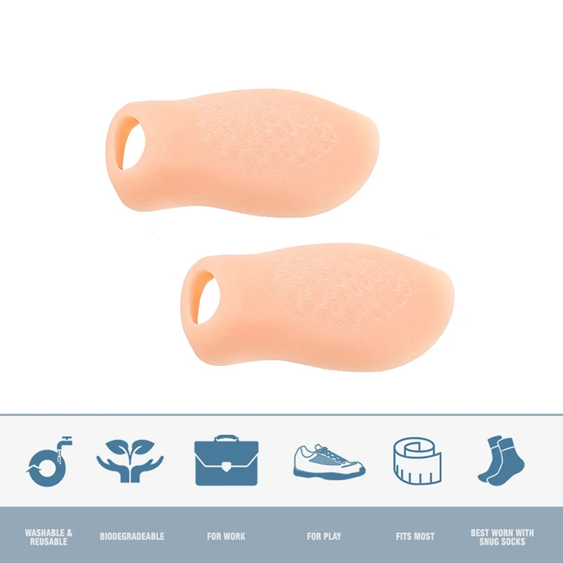 Pexmen 2Pcs Gel Pinky Toe Protector Bunion Corrector Pain Relief Toes Separator Spacer Prevent Corns Calluses and Blisters