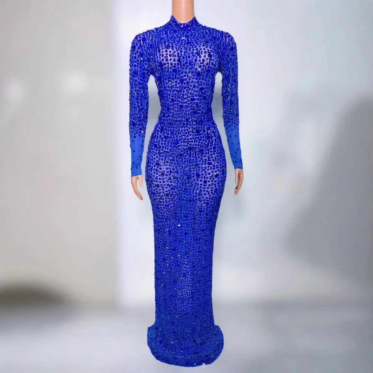 Di fascia alta di lusso oro diamante aderente temperamento versatile abito compleanno abito di fascia alta reception festa serale Abendkleid