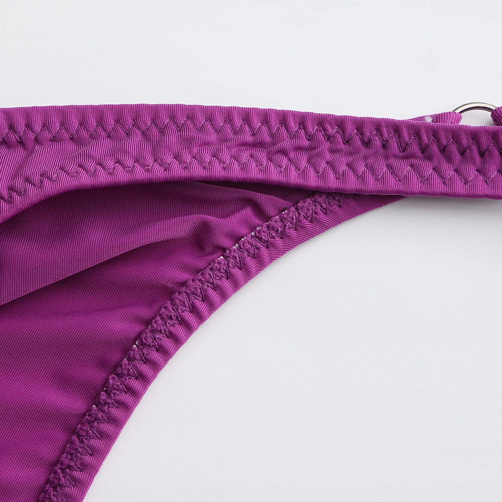 Purple Color Large U Pouch Briefs Tanga Men Elastic Thin Strap Thongs Underwear Bikini G-strings Man Intimates Shorts