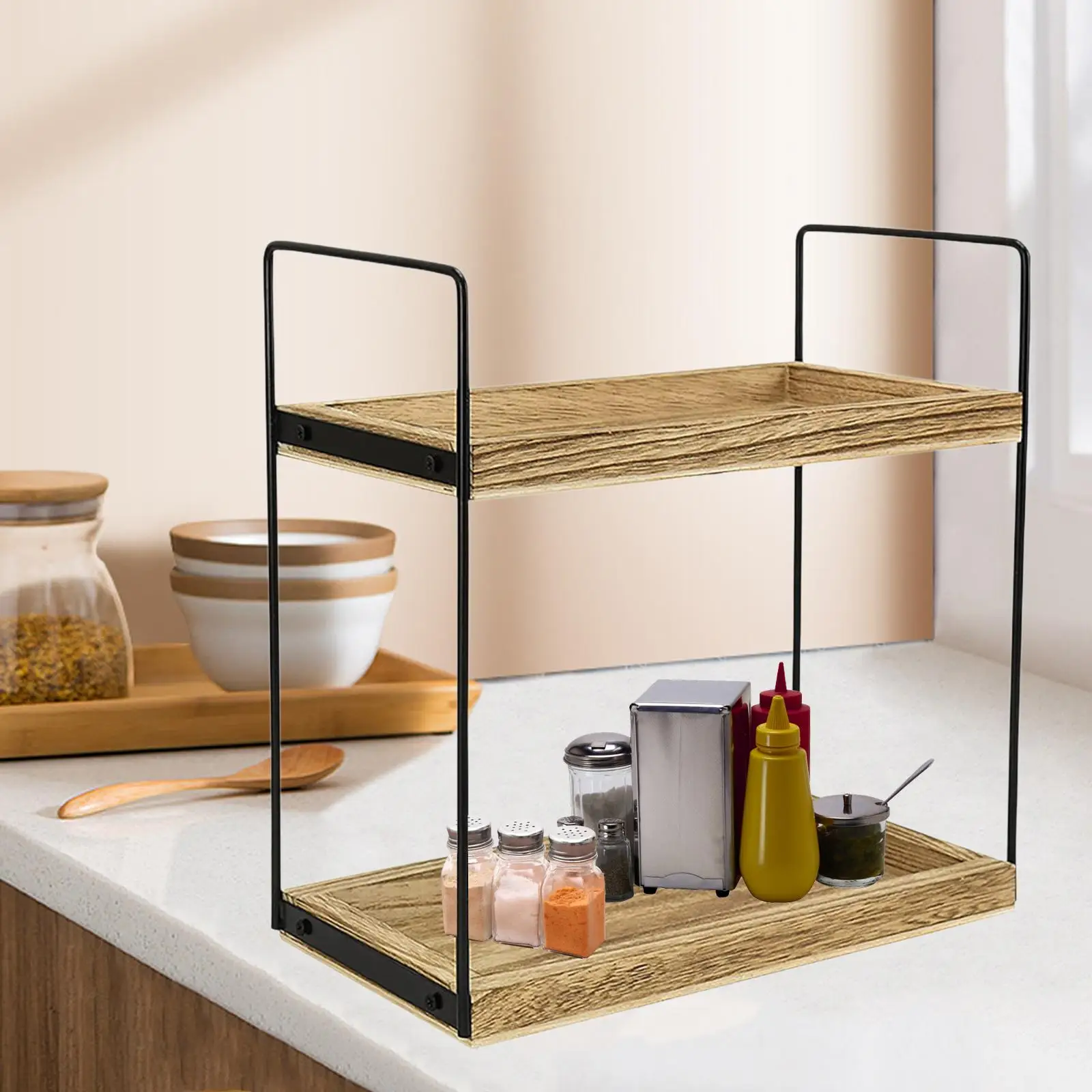 Bathroom Countertop Organizer Bathroom Counter Stand Multifunctional Spice Rack