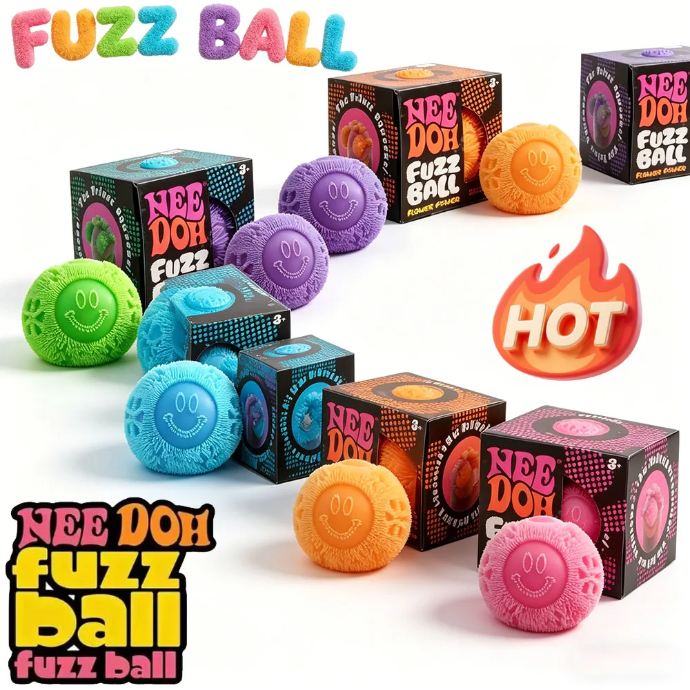

Nee Doh Fuzz Ball Series Desktop decompress Ornament Stress Relief Toys blind box for Under Pressure Fun Soft Stress Ball gifts