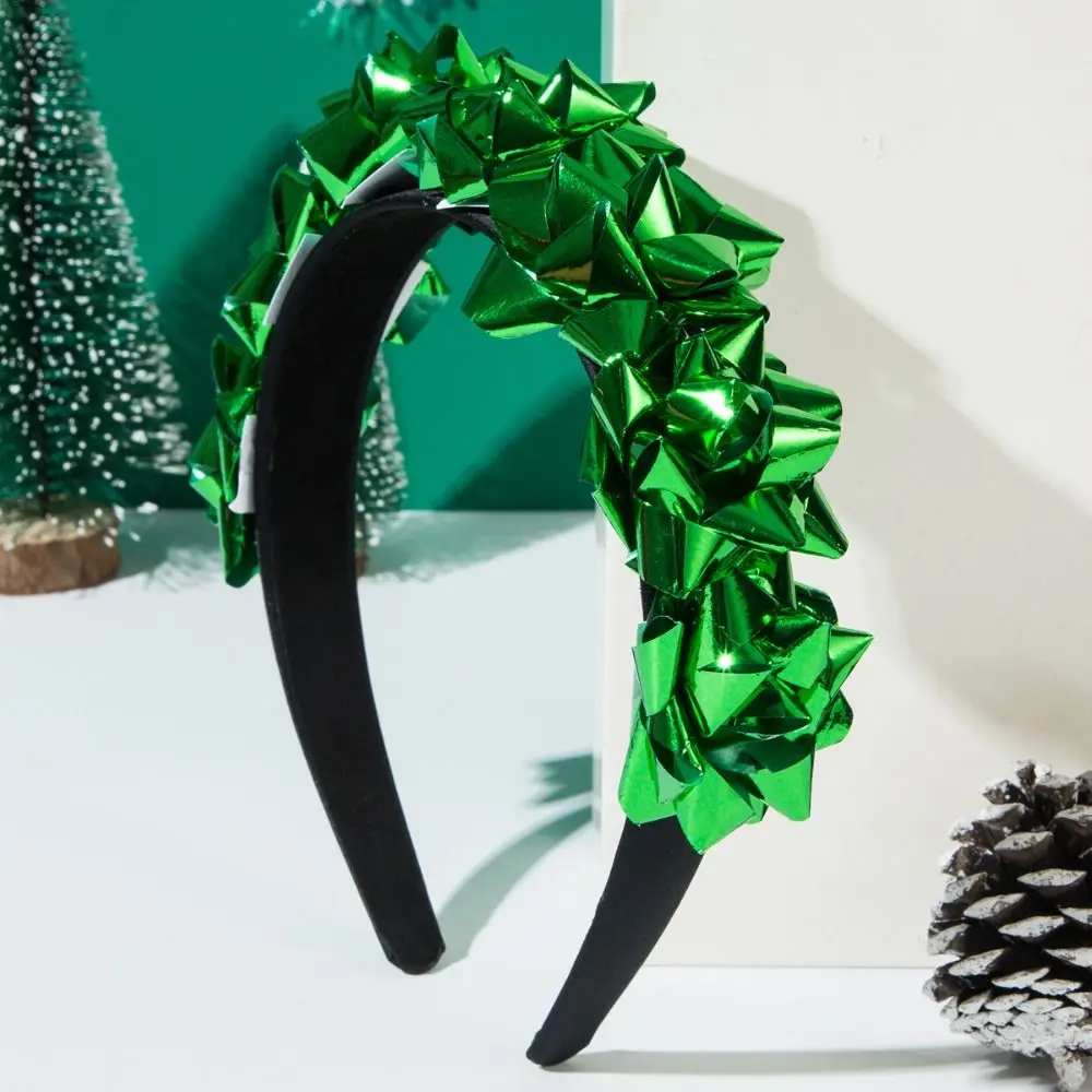 Bandeau brillant flocon de neige joyeux Noël, nœuds côtelés, nœud rond confettis, cerceau à cheveux, coiffure, ruban étoile de Noël, bandeau de sauna, nouvel an