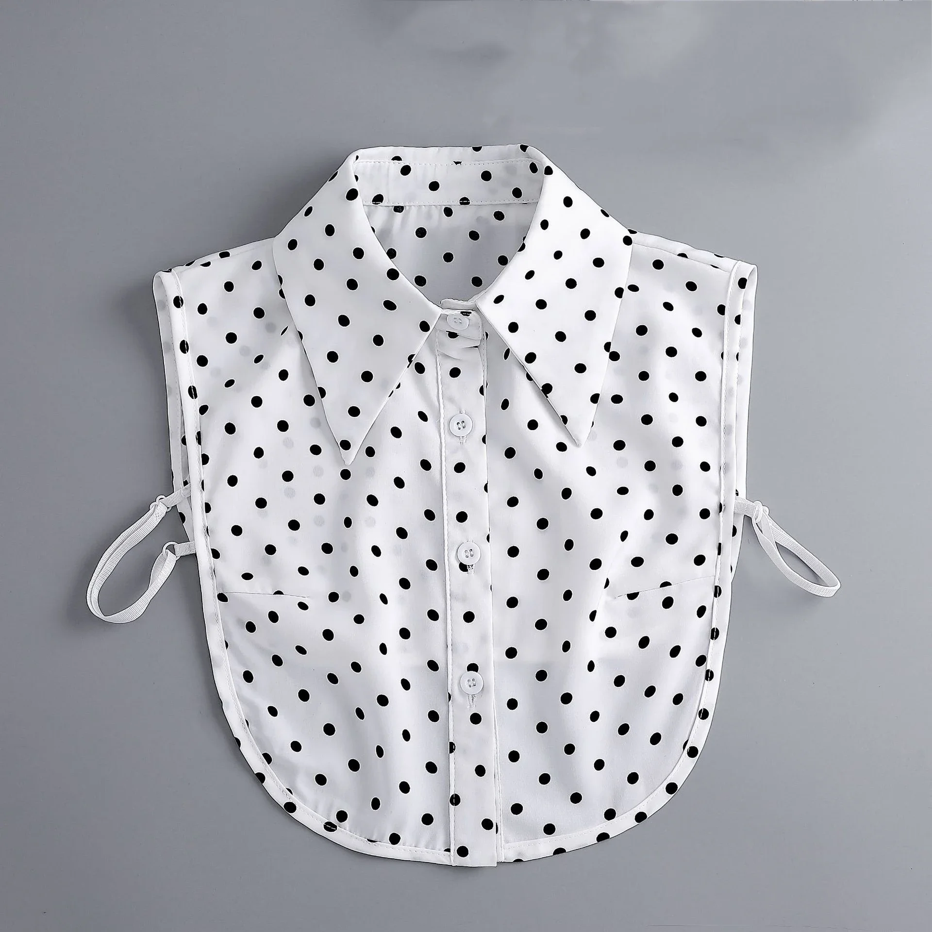 

Polka Dots Shirt Detachable Collar for Women Lapel Blouse Tops Fake Collar Female Removable Lapel Flase Collar Accessory