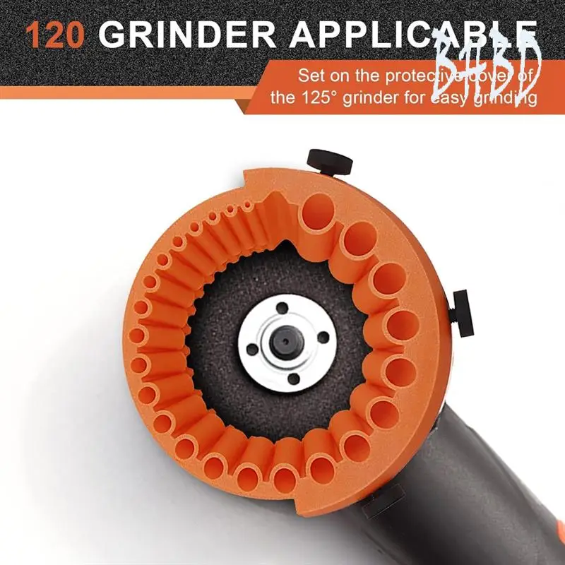 BHBD-مبراة لقمة مثقاب مبراة لقمة مثقاب مناسبة لقم 1/16 بوصة إلى 1/2 بوصة، مدعومة بمطحنة زاوية 125 مم، لقم إلخ #1