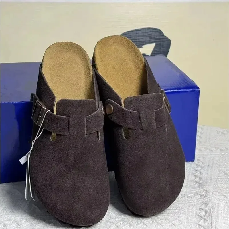 

Sabots Casuales de Cuero Sintético, con Hebilla Ajustable, Zapatos Cómodos para Primavera y Otoño