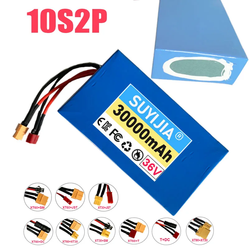 

10S2P 36V 30000mAh 18650 Lithium Ion Battery Pack 500W High Power, Large Capacity 36V Suitable for Electric Motorcycles