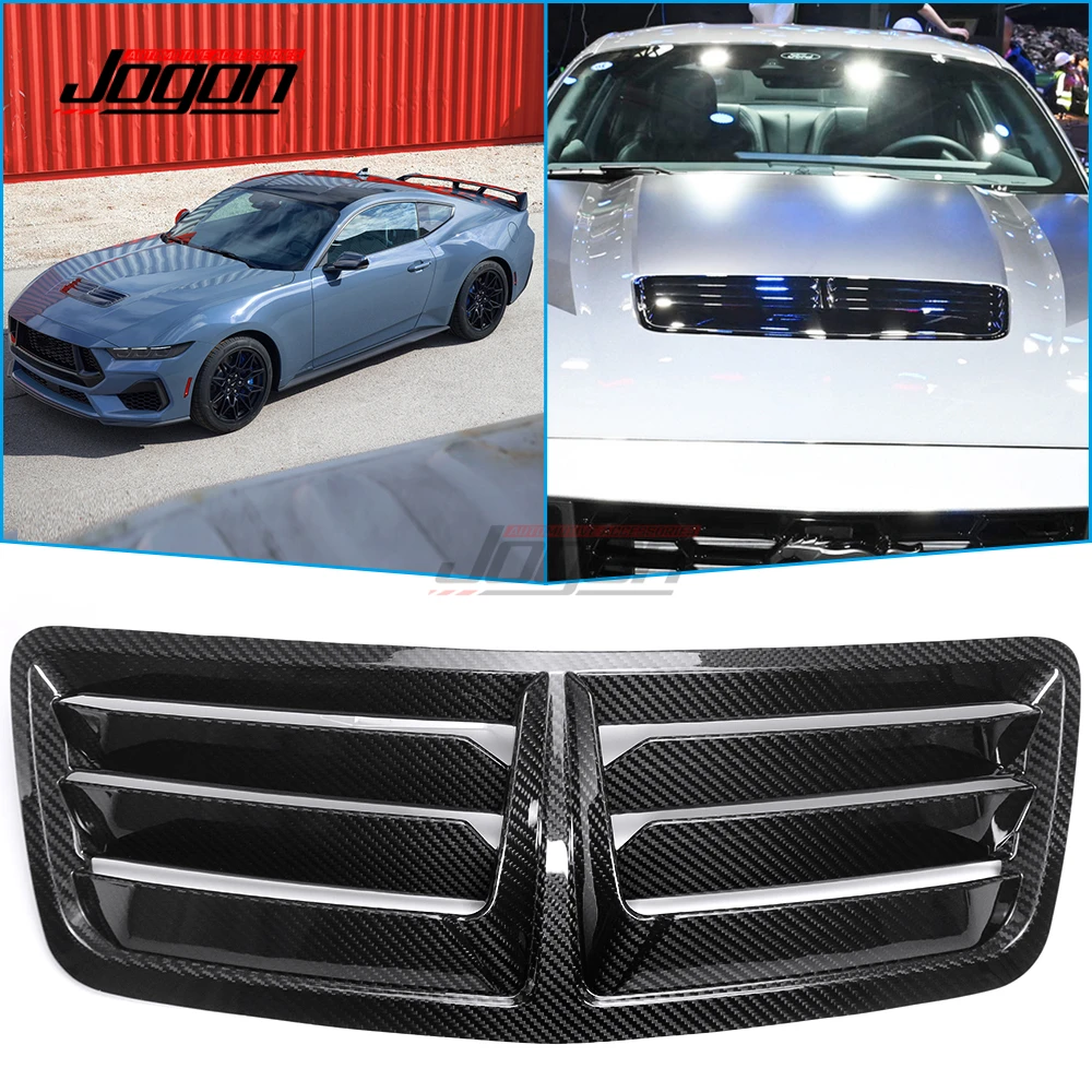 Replacement Carbon Car Front Engine Hood Protector Body Kit Engine Bonnet Cover For Ford Mustang GT Ecoboost Dark Horse 2024