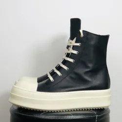 Men High Top Shoes Platform Women Heels Sneakers Casual Leather Lace Up Zip Black White Luxury Vintage Trendy Designer Boots