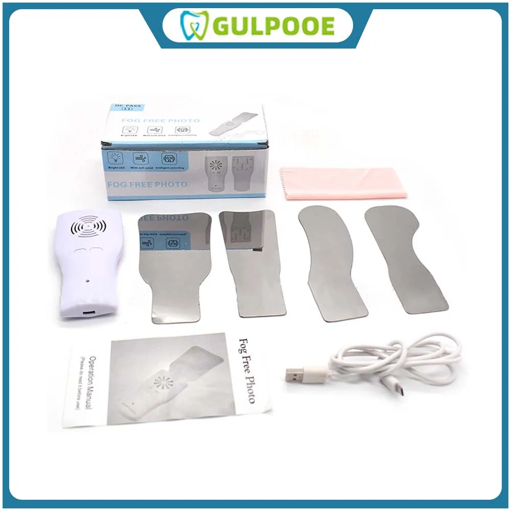 GULPOOE Dental Oral Photography Anti Fog Mirrors Stainless Steel Kit  Double Side Occlusal Orthodontic Reflector Dental Tool