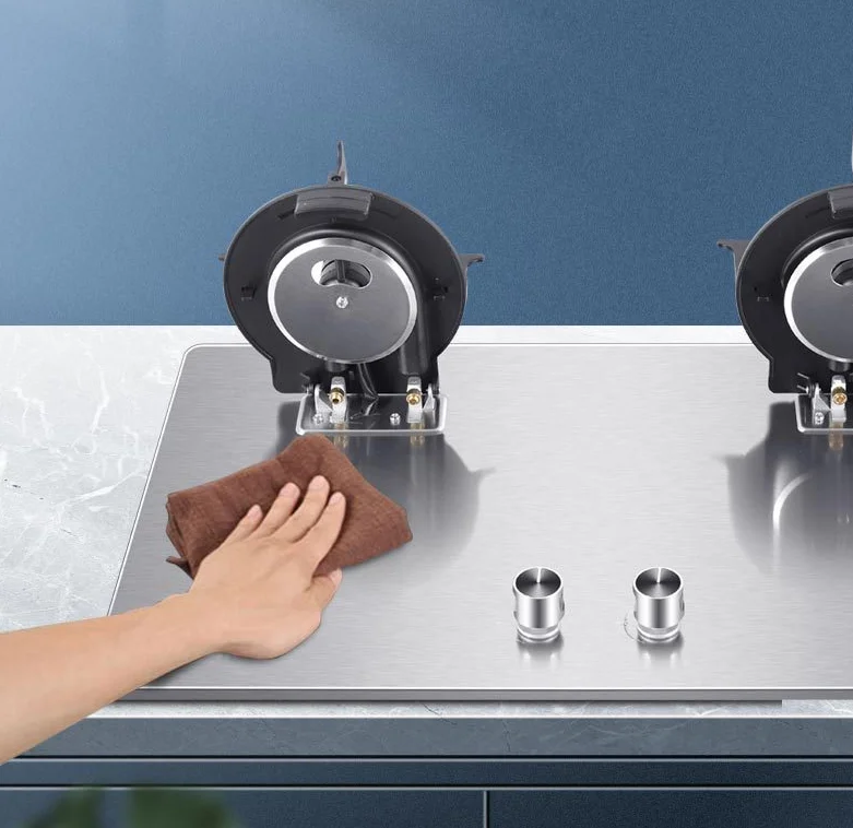 رأس مزدوج انقلبت على الموقد المطبخ المنزلي Lng طبق الطبخ موقد الموقد الفرن موقد النار القابل للطي 2 طرق #4