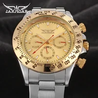 JARAGAR relojes automáticos multifuncionales de lujo para hombre, pulsera masculina resistente al agua mecánica Vintage de acero inoxidable