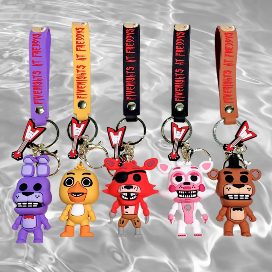 Figura de acción de dibujos animados de Five Nights at Freddy's, modelo de muñeco de peluche de Freddy Fazbear, juguete al por mayor, llavero de Five Nights at Freddy's, regalo