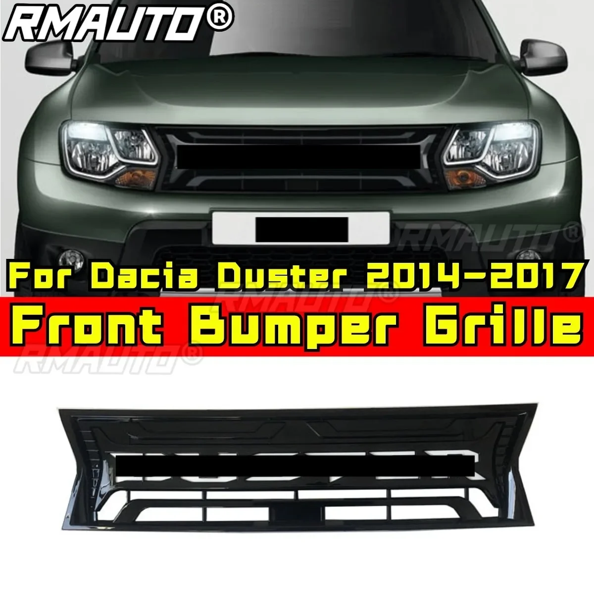 Car Bumper Grill Racing Grills Front Bumper Grille Exterior Part Front Bumper Grill For Dacia Duster 2014-2017 Exterior Part