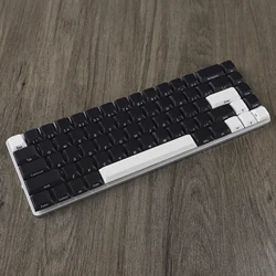 YMDK Black White  Slim Low profile MX PBT Keycap   Side Print Dye Sub for Nuphy 61/64/75/87/96/104 Mechanical Keyboard