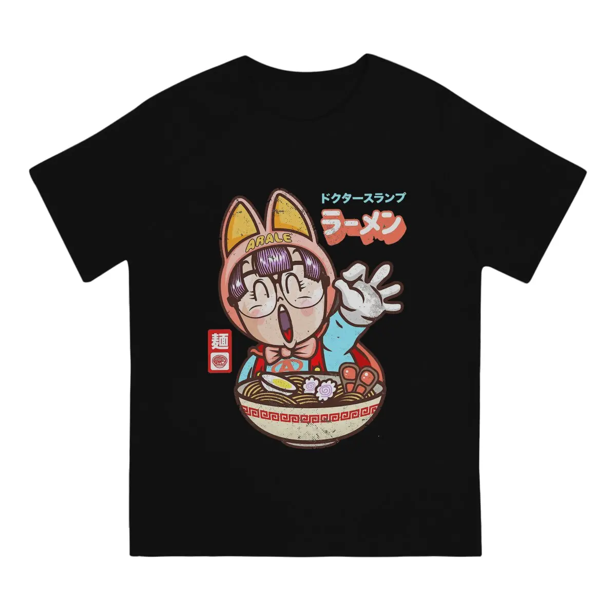 Arale Noodle Ramen Dr Slump T Shirt Grunge O-Neck TShirt Polyester Streetwear