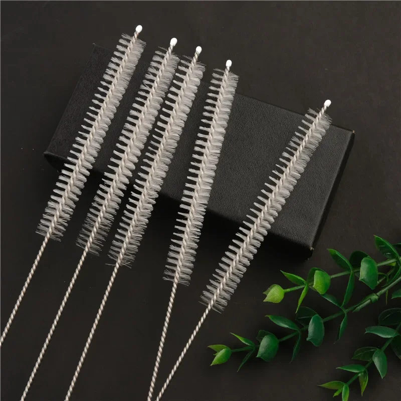 5/10/20Pcs Nipple Straw Cleaning Brush Kit Straw Tube Pipe Cleaner Bendable Stainless Steel Nylon Long Handle Cleaning Brushes