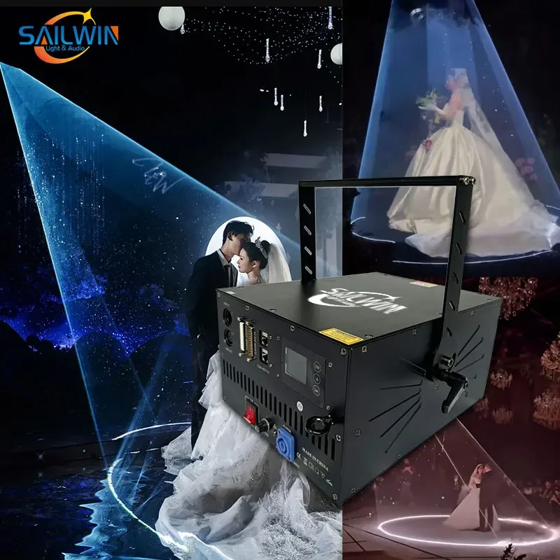 Sailwin Factory USD430/PC Stage Light 10W RGB Disco Laser Light With Wedding Circle Effects With ILDA 30KPPS