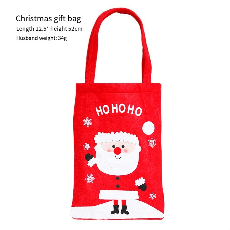 Natal Cartoon Pattern Gift Bag, Embrulho Bolsa, Biscoito, Doces, Melhor