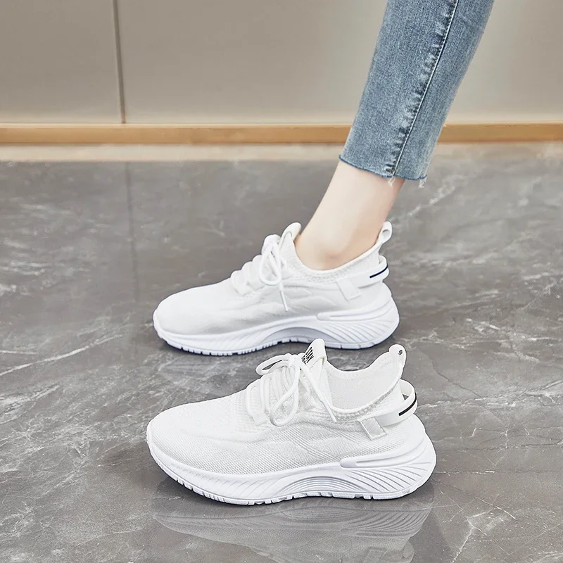 Vrouwen Sneakers Nieuwe Zomer Ademende Platform Mesh Schoenen Voor Vrouwen Beknopte Slijtvaste Lichtgewicht Hardloop Vrouwen Casual Schoenen