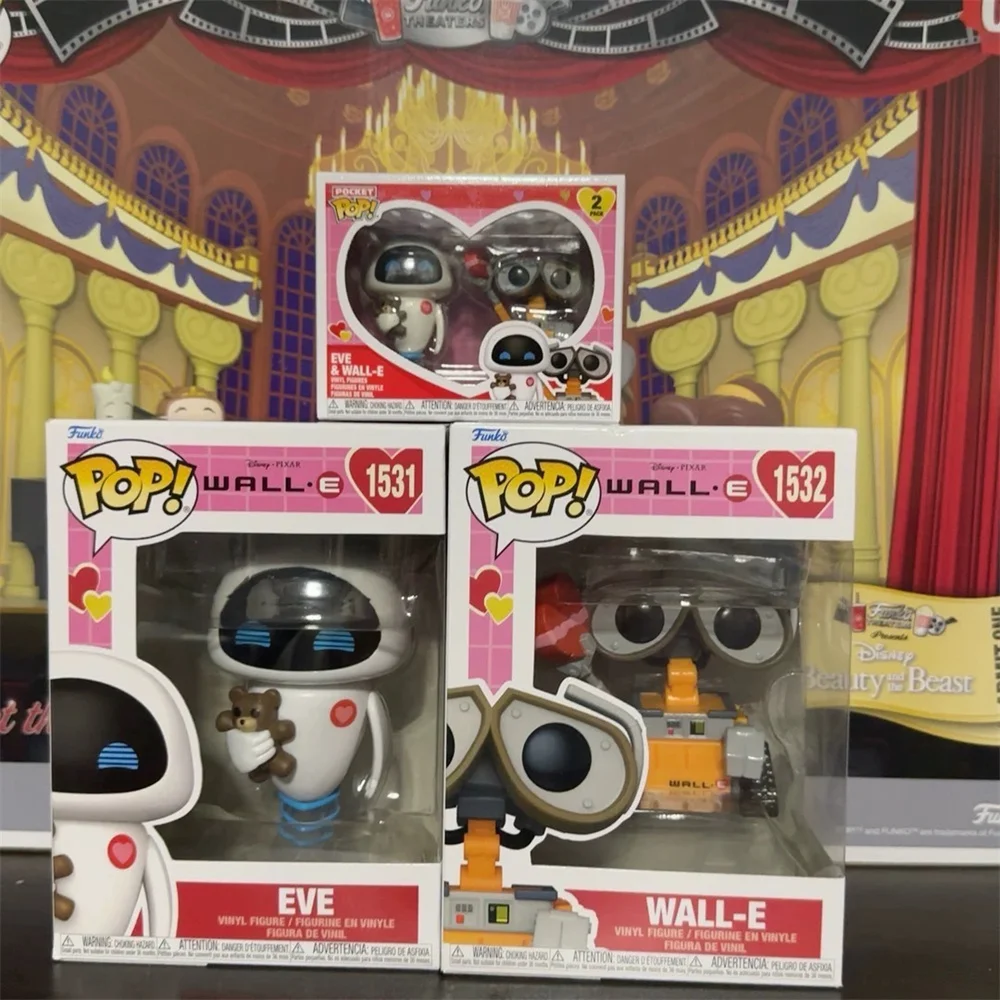 Funko Pop walle Valentine's Day Vinyl Figures Wall-E & EVE Action Figurine Set PVC Model Doll Collectible Toys Festival Gifts