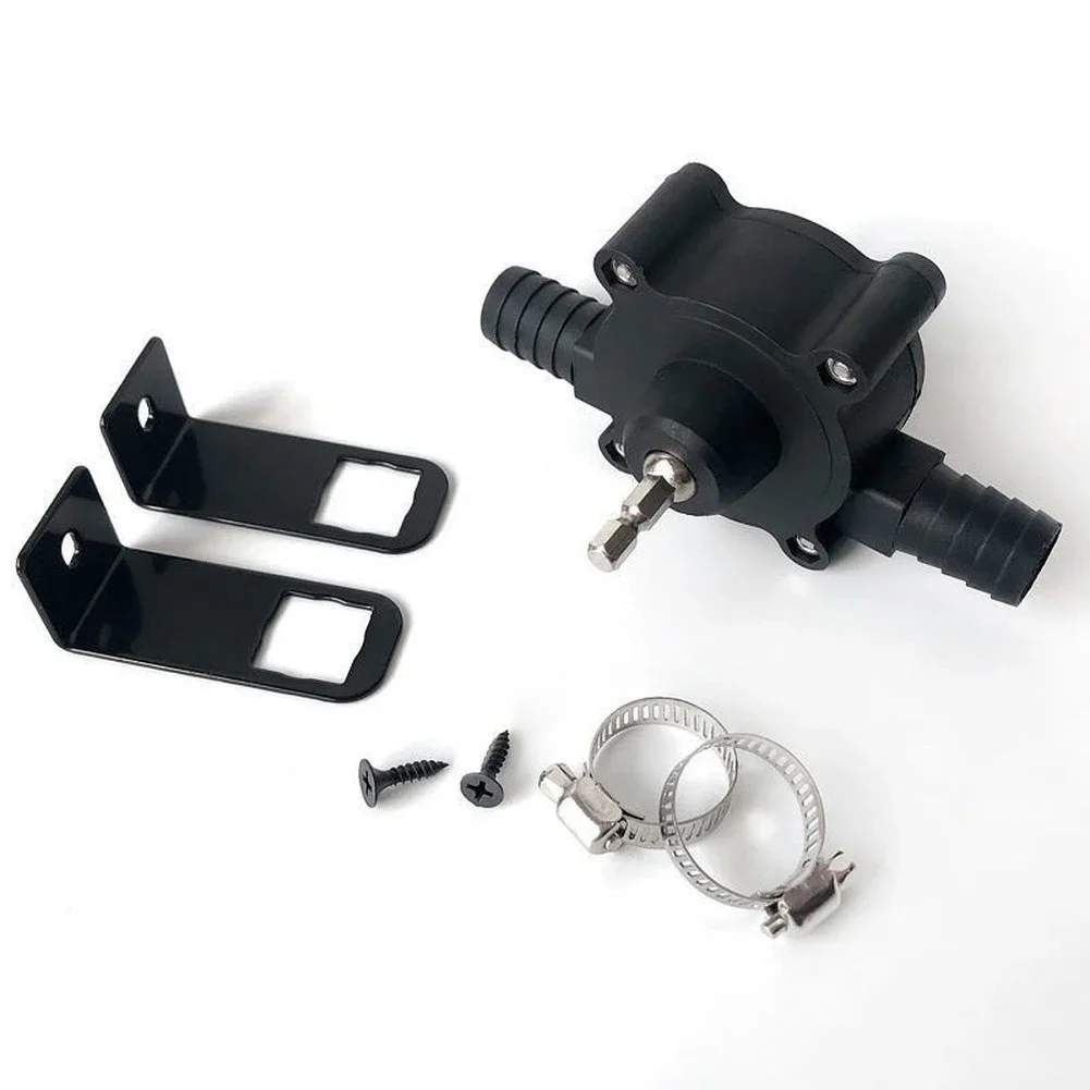 Electric Drill Compatible Portable Pump For Oil Water Transfer Self Priming Mechanism Reduces Operator Intervention Needs