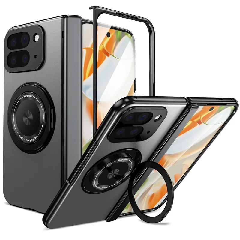 

360° Rotating Holder Magnetic Aluminum Alloy Phone Case For Google Pixel 10 Pro Fold Hinge Screen Protect Film Shockproof Cover