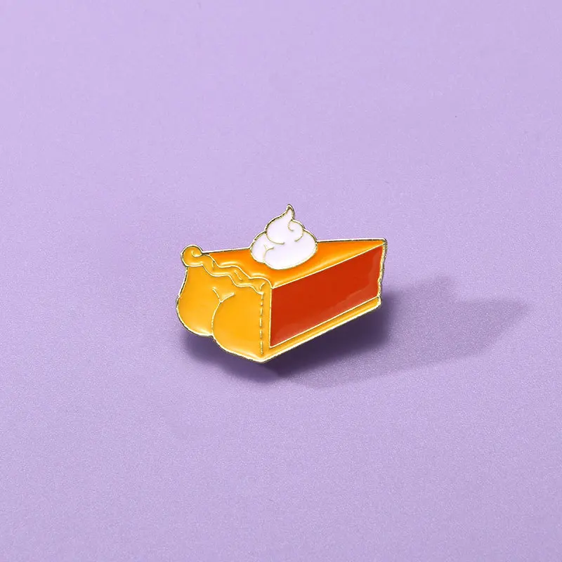 Cute Cartoon Bread Cake Food Brooches Alloy Drop Oil Badges Pins DIY for Clothes Bags Shoes Hat Scarf T-shirt Jeans Decor
