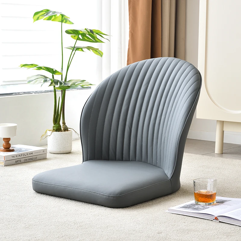 Kursi Lantai Jepang Sandaran Kursi Tatami untuk Tempat Tidur & Jendela Teluk Sofa Malas Tanpa Kaki dengan Dukungan Lumbar Bangku Meditasi Ergonomis