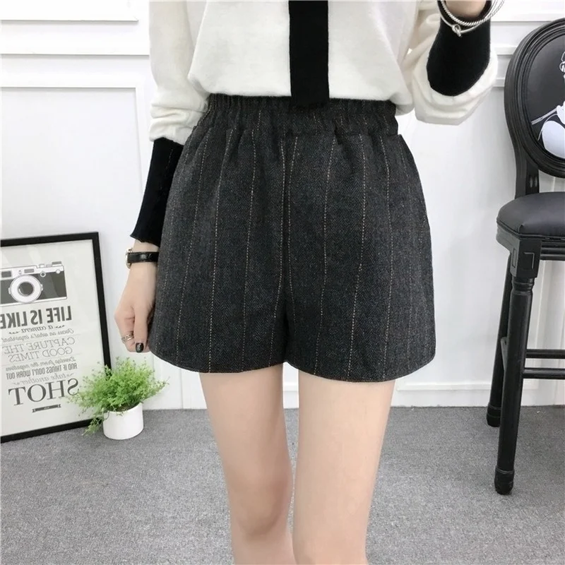 

Шорты женские, универсальные, весенне-осенние, для отдыха, винтажные, с эластичной резинкой на талии, женские брюки в корейском стиле, простые, модные, Новое поступление, шикарные