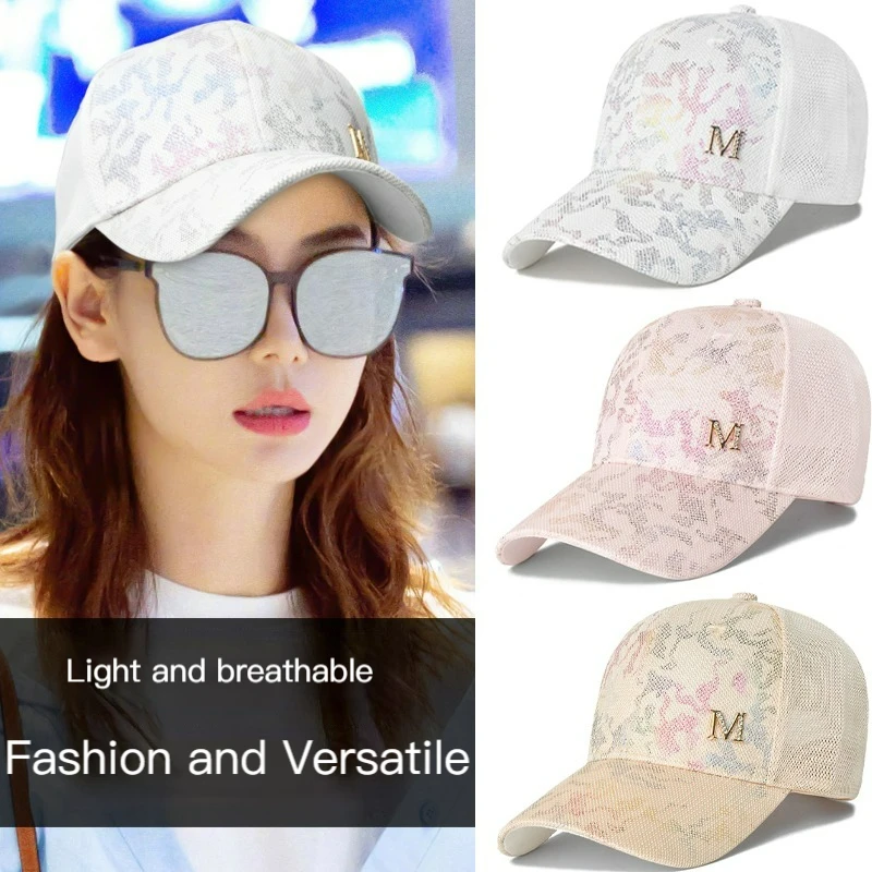 

women's hat ladies baseball cap female girl summer hat 2022 luxury brand breathable trucker hat beach traveling cap snapback