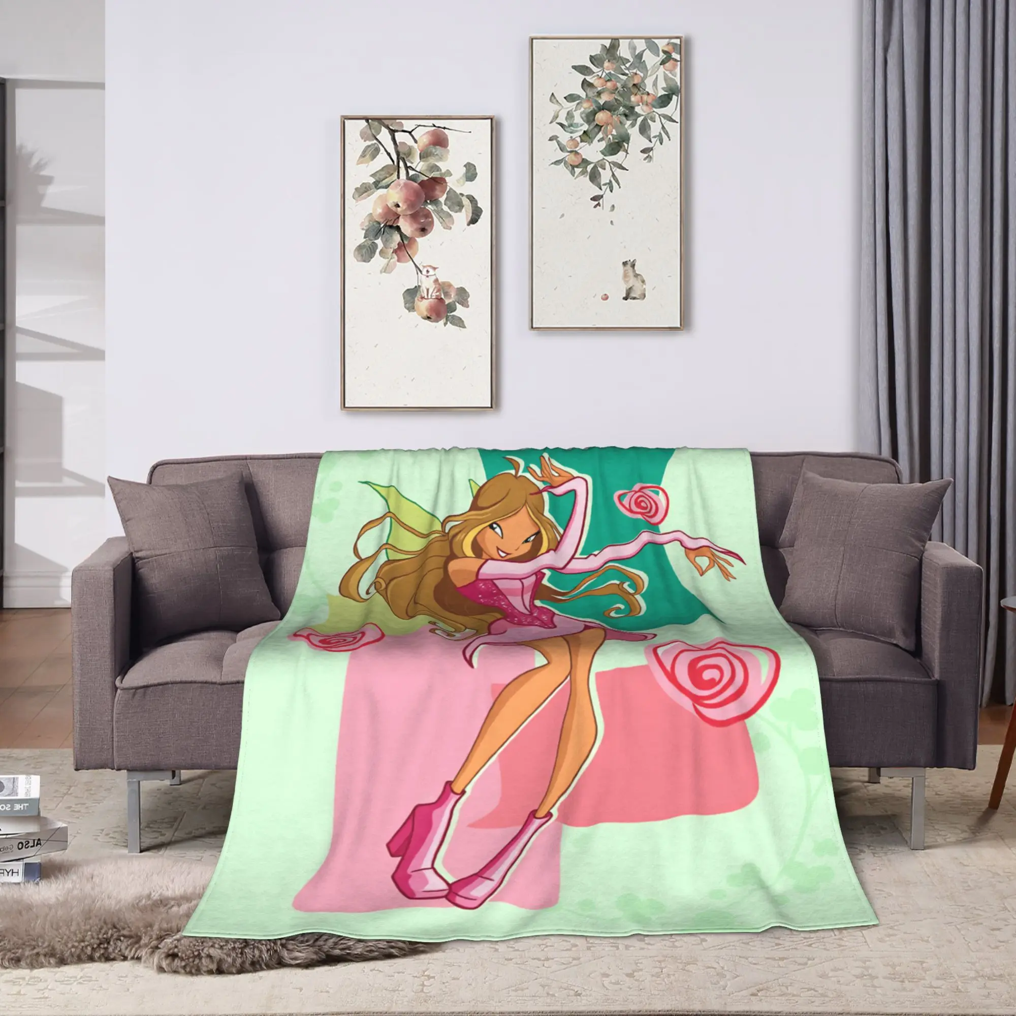 Cartoons W-winXs Clubs Blanket Quality Super Soft  Throw Blanket Winter Picnic Home Decor Funny Bedspread