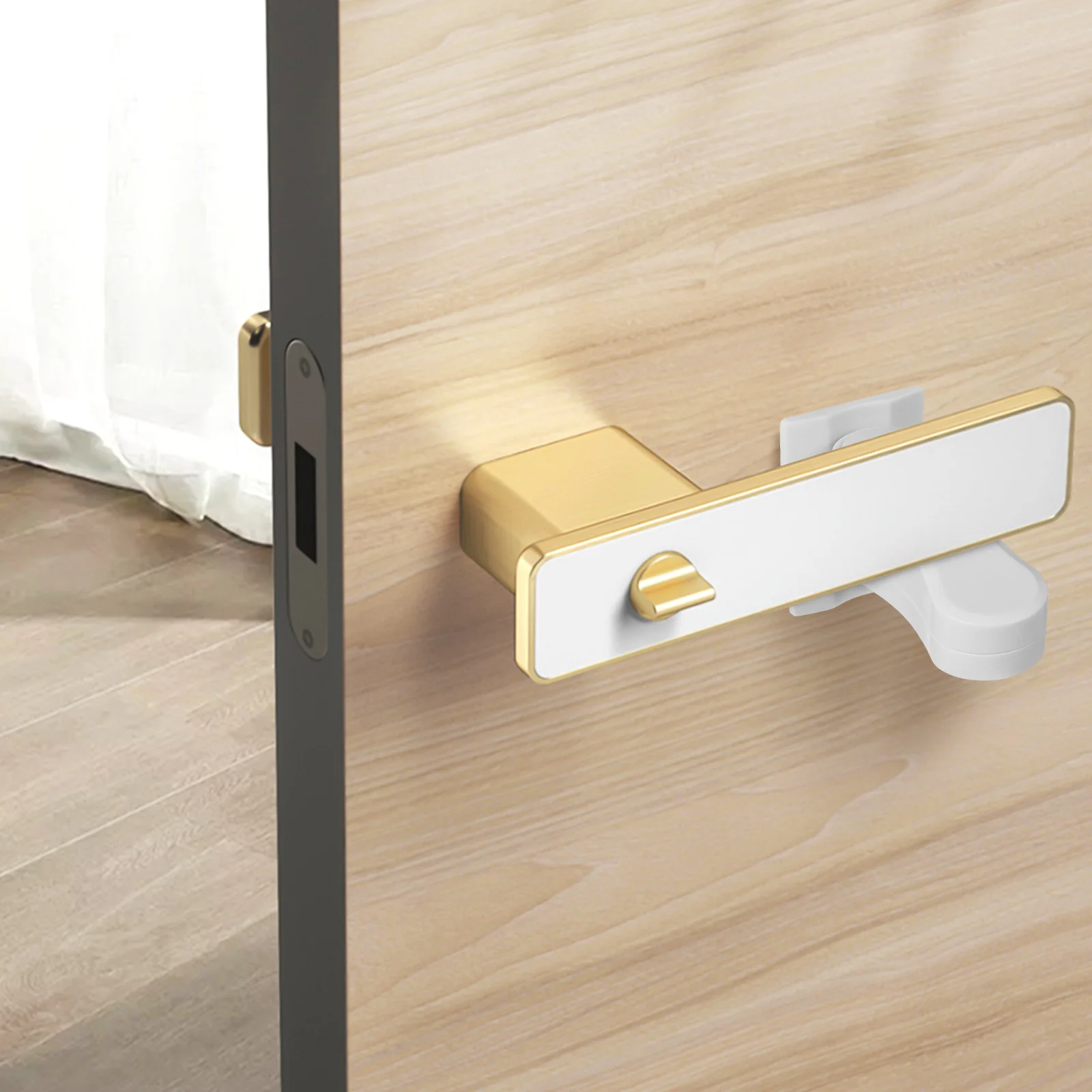 

8pcs Safety Proofing Adhesive Childproof Proofing Door Handle Lock Handle Locks Durable Abs Door Locks Stopper