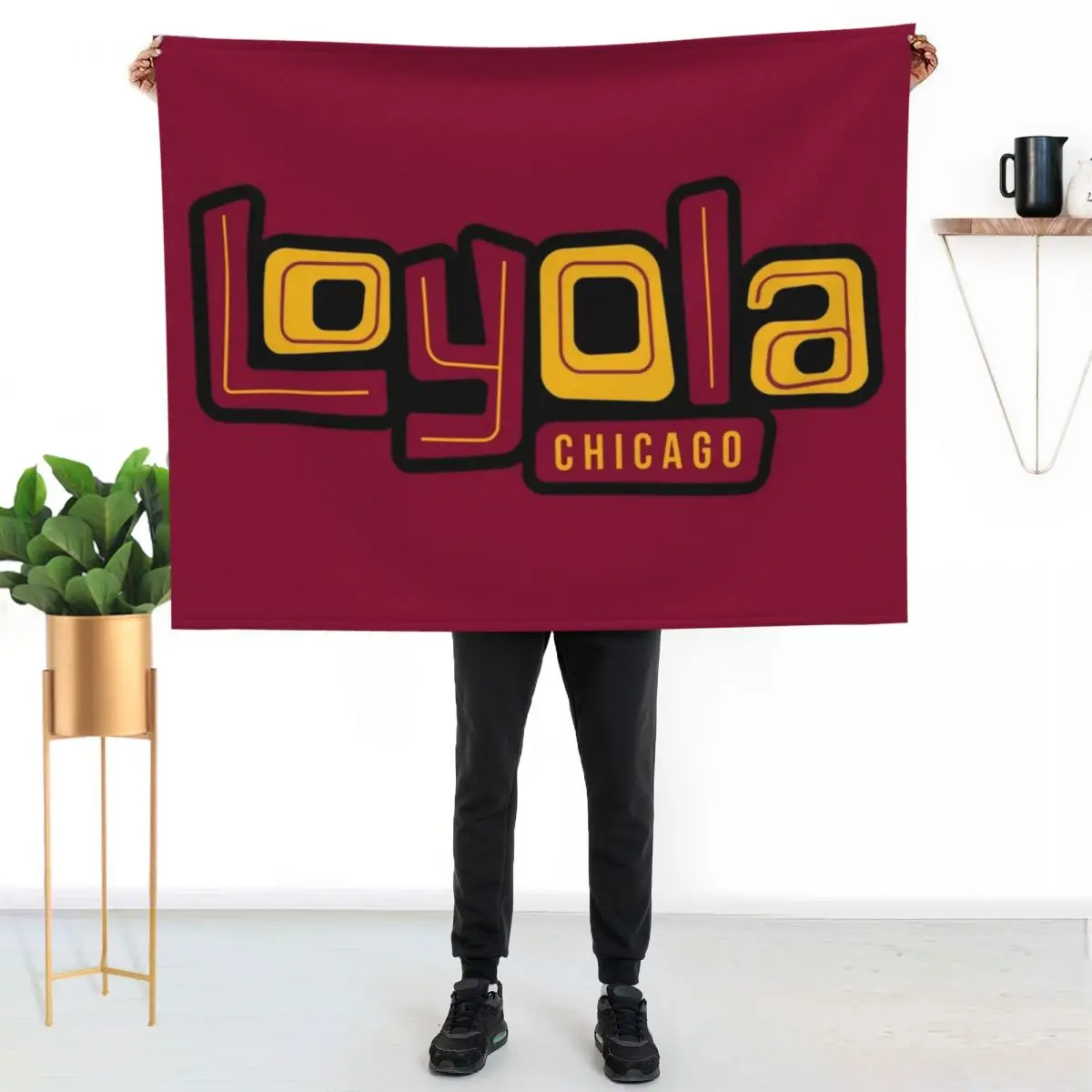 Loyolapalooza Chicago Logo Throw Blanket Thins Bed covers Giant Sofa Designers funny gift Soft Plaid Blankets