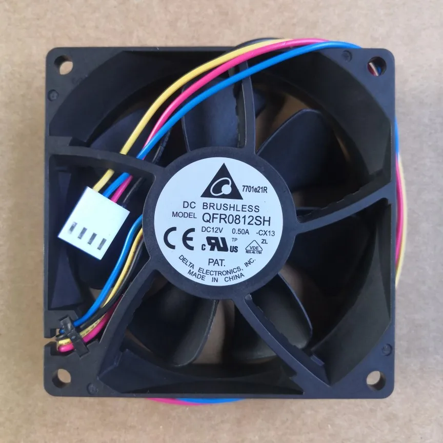 

Delta Electronics QFR0812SH CX13 DC 12 В 0,50 А 80x80x25 мм 4-проводной вентилятор охлаждения корпуса