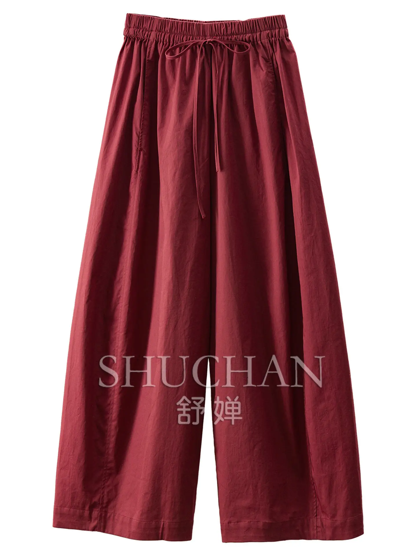 High-quality 100 Cotton Wide-leg Scimitar Nine-point Pants of The Ark Are Women's 63J1 Pantalones De Mujer