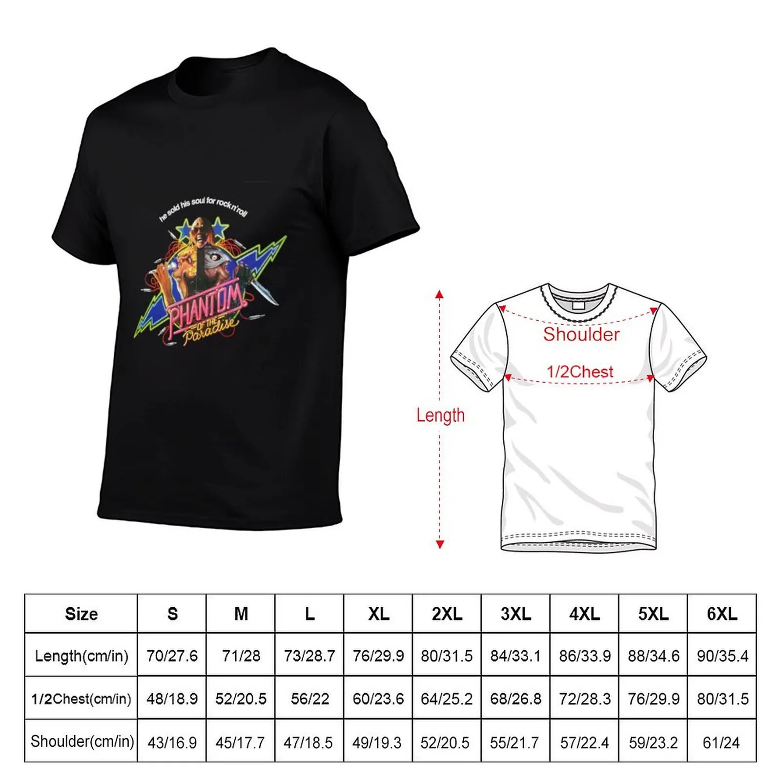 Phantom Of The Paradise , Phantom of The Paradise T-Shirt Trendy Print Short Sleeve T-Shirt