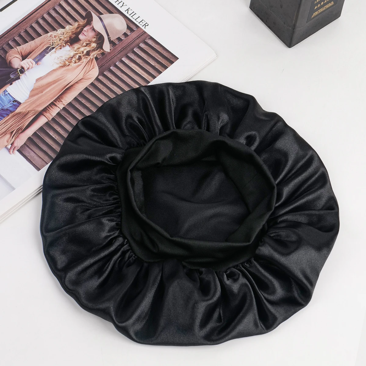 Unisex Pure Color Sleep Cap Soft Comfortable Material Holiday Gift Student Couple Sleep Hat One Piece