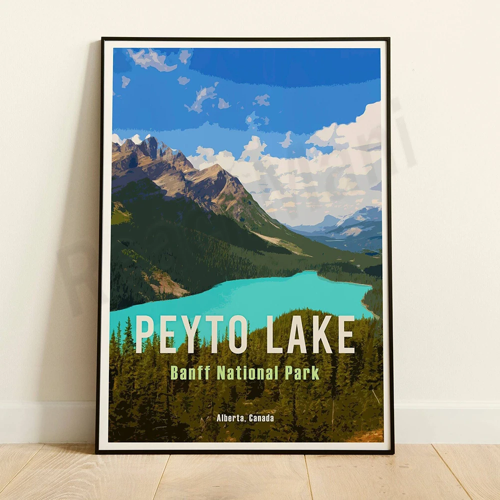 Peyto Lake, Lake Minnewanka, Banff National Park, Alberta, Canada, Mount Assiniboine, Fairmont Chateau Lake Louise hotel poster