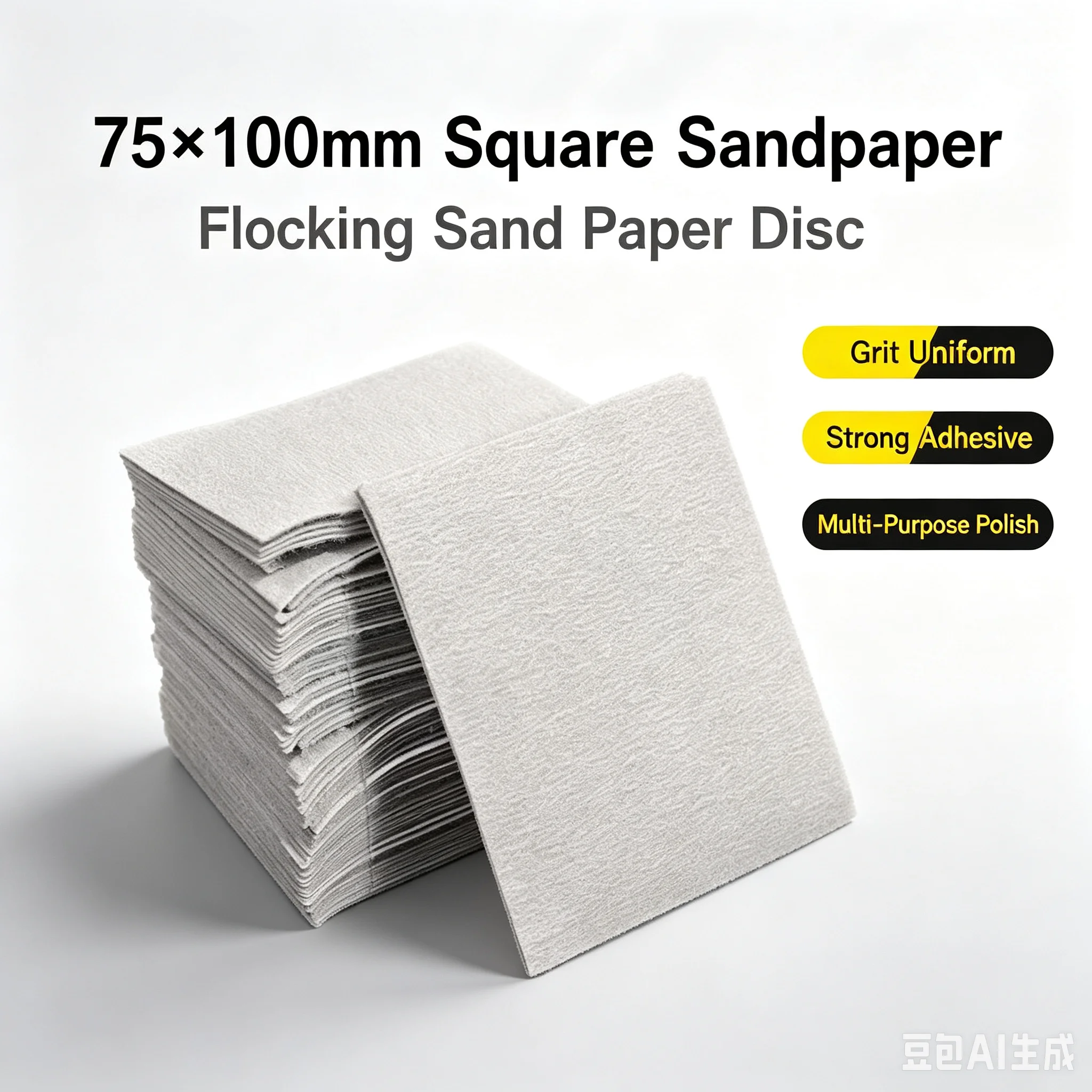 Square Flocked Suede Sandpaper 75*100mm Self Adhesive Sand Sheets Abrasive Grinding Paper For Stone Grinder Car Paint Wood Polis