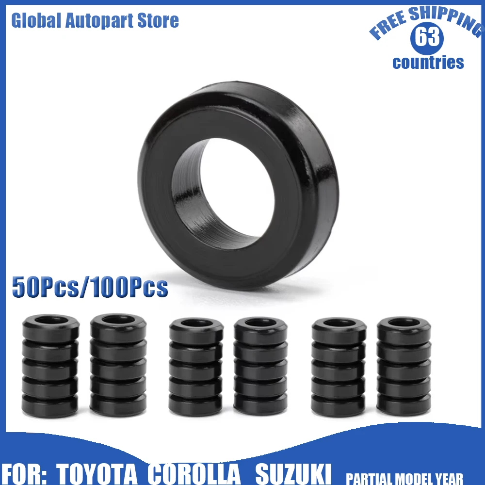 

50pcs/100 PCS Fuel Injection Nozzle Rubber O-Ring For Toyota For Corolla Matrix 1.8L For Suzuki For Swift MZ 1.3L